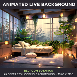Bedroom Botanica Animated Stream Wallpaper